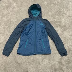 The North Face Dryvent Rain Jacket Womens Small Blue Full Zip